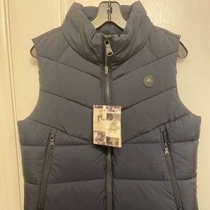 Pajar Women's Astrid Down Quilted Vest Puffer Jacket Size S Navy Blue